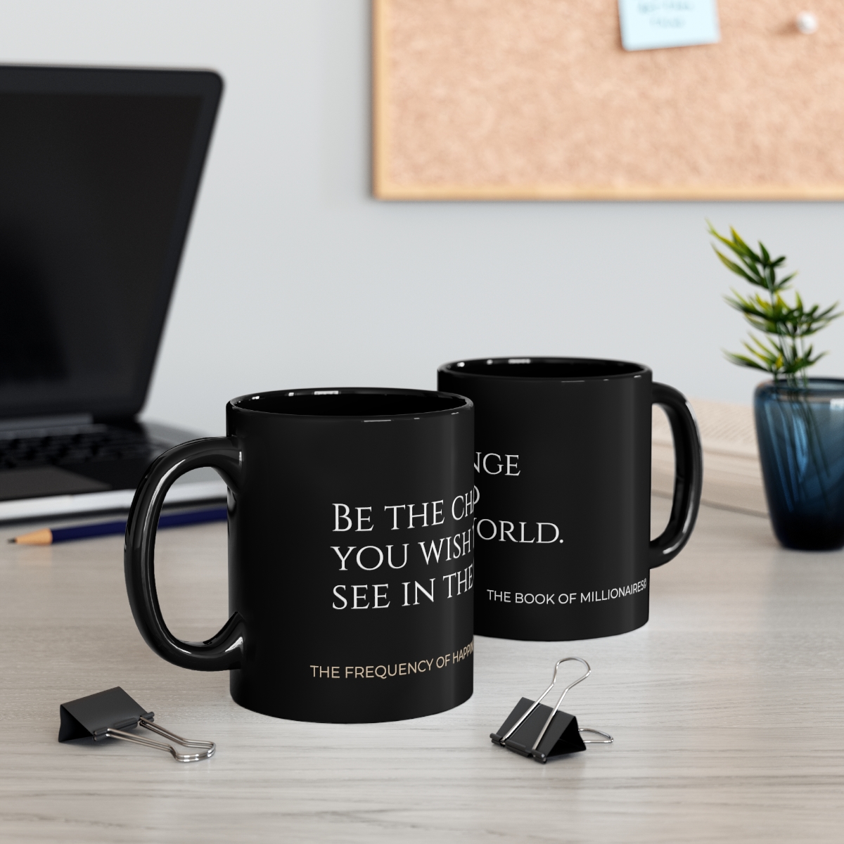 BE THE CHANGE  11oz Black Mug